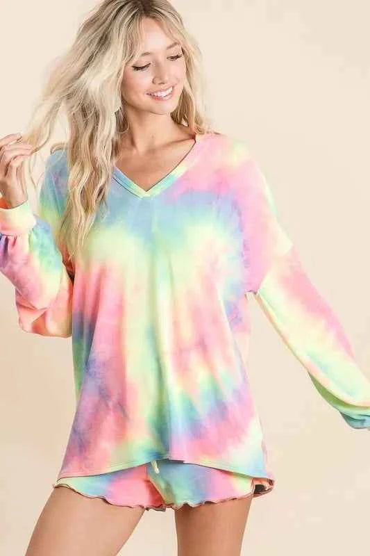 Tie Dye French Terry Top With Balloon Sleeves 35c381f2e20448e58ff4aaffc4b9418c-Max-Origin