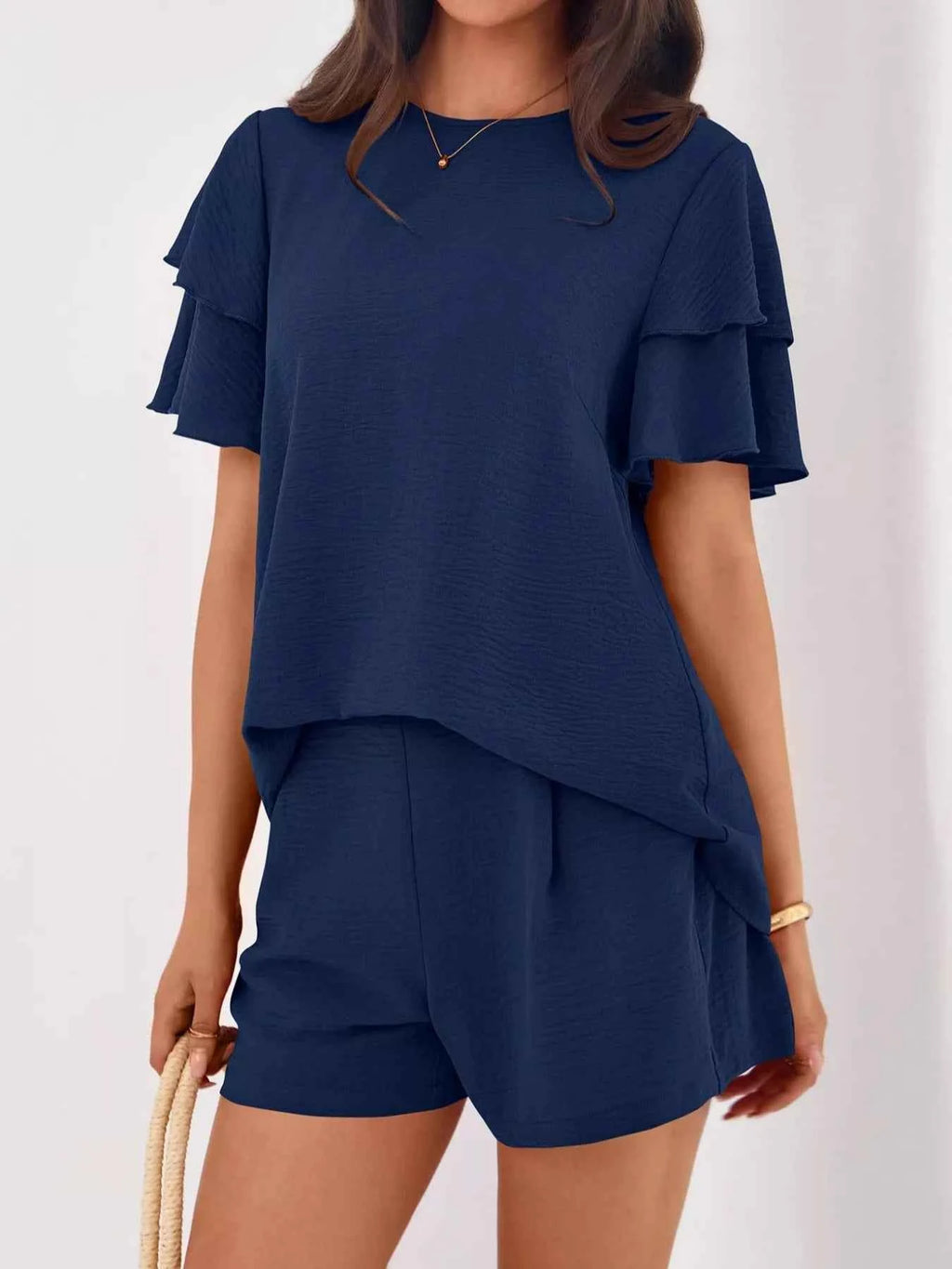 Ruffle Sleeve Top and Shorts Two-Piece Set 35d1c152-2ac8-456b-9cd1-fc89834dbaca-Max-Origin