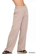 Zenana Fleece Sweatpant with Pockets ASH MOCHA 35e3c76ff1534f78bcb56b8515f35a94-Max-Origin