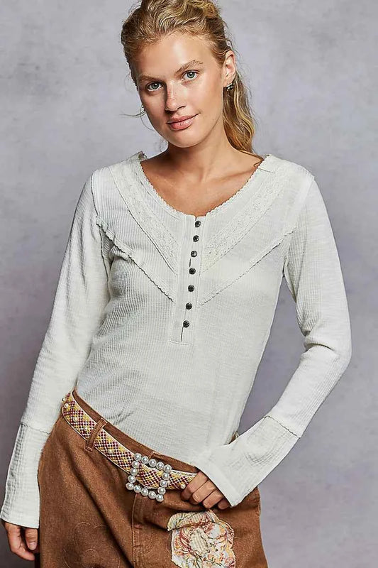 Ribbed Half Button Lace Detail Knit Top 35e43ef2-2a05-4c27-abfd-dbcf3123cd15-Max-Origin