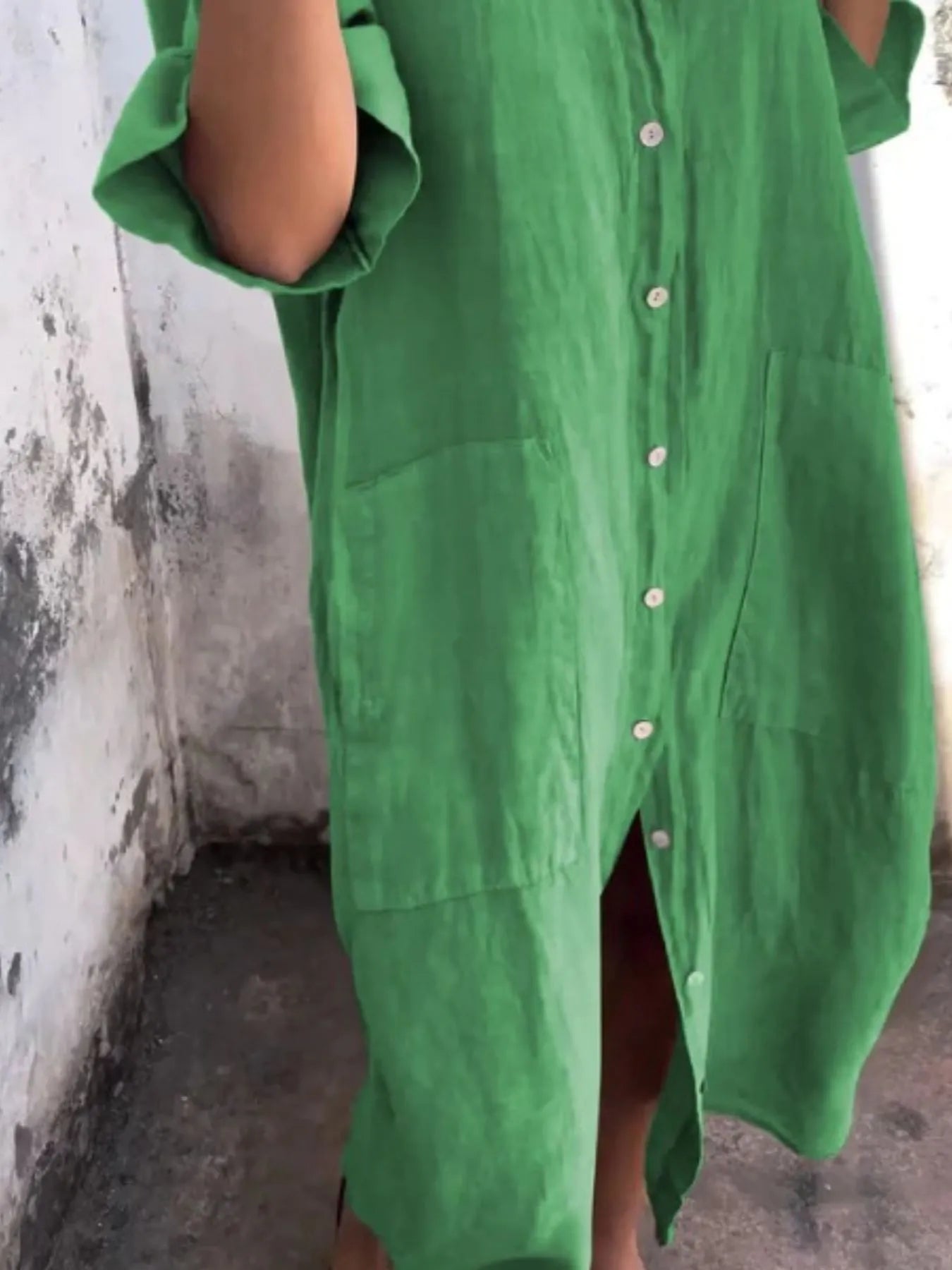 Full Size Casual Linen Button-Down Shirt Dress Plus Size 35ee8836-7d21-4f73-86ab-063a459d0907-Max-Origin