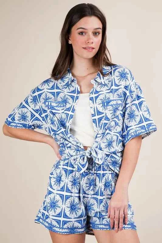 VERY J Full Size Tropical Printed Shirt Top and Shorts Set Plus Size 35f0b5192f5d4b63a068ad3eecbfd7f9-Max-Origin