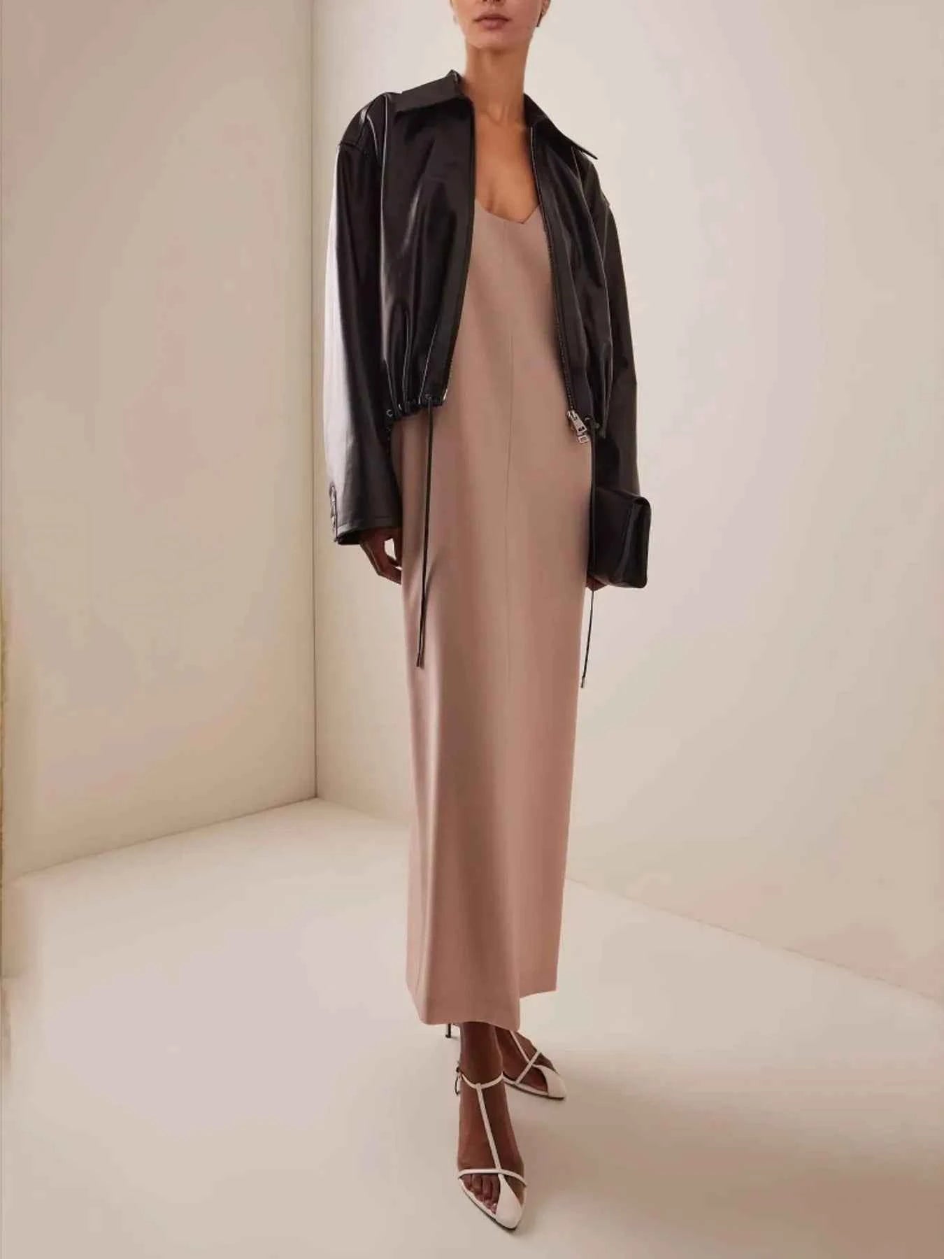 Drawstring Hem Zip Up Jacket 35f8f7c58a3c4427b255dc40480aa428-Max-Origin