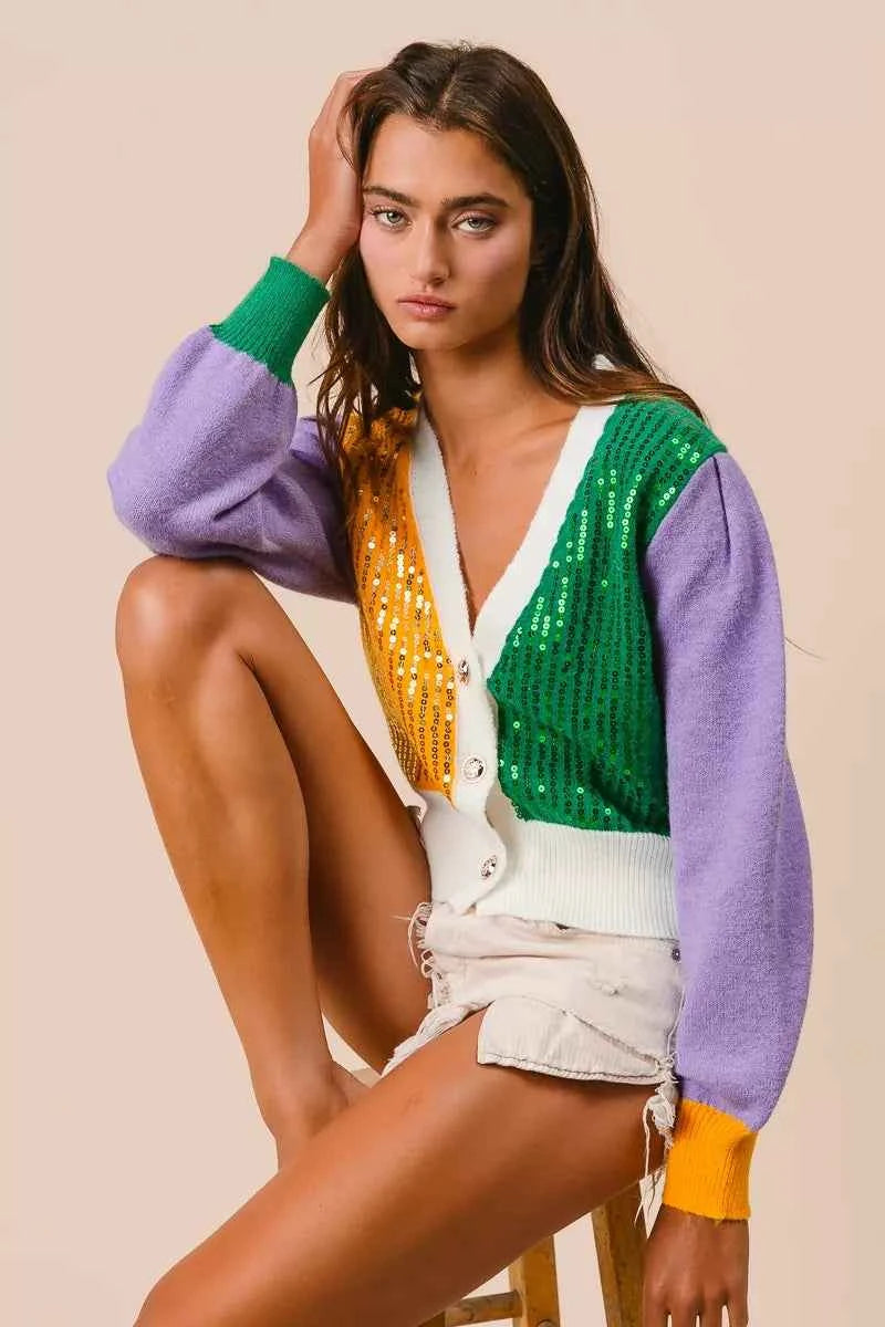 BiBi Mardi Gras Color Block Sequin Sweater Cardigan 3616980517c04cb6bb7daa5e9cd1071f-Max-Origin