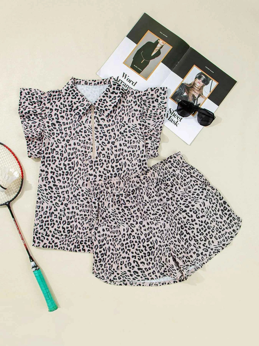 Leopard Print Cap Sleeve Top and Shorts Summer Set 3622b5ad-f68e-4863-ab3a-4f17c1e80f74-Max-Origin