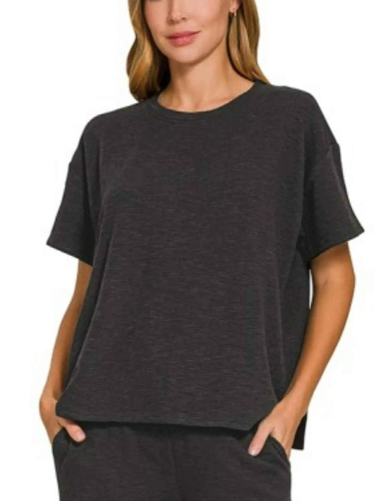 Slub Short Sleeve T-Shirt and Pants Set 3624e174-e473-4043-b498-98fc0292d22a-Max-Origin