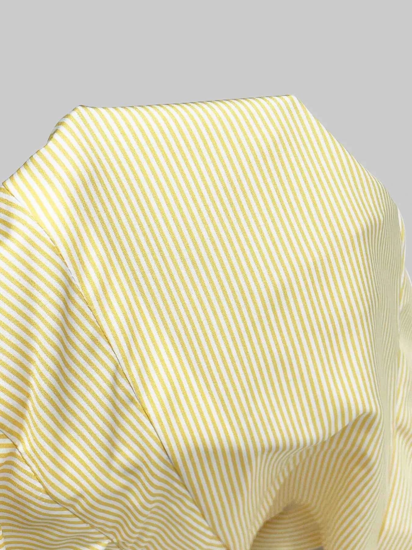 Striped Puff Sleeve Button-Up Shirt 36286a64ce28456c8a94dce280b24ccf-Max-Origin