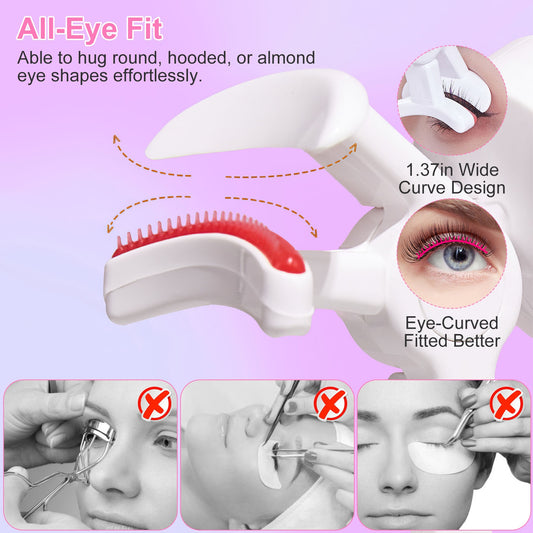 2Pcs Heated Eyelash Curler Electric USB Rechargeable Eyelash Curler Anti Burn Compact With Comb Heat Up Fast Within 8S For All Eye Shapes For Women Make Up Gift Travel Valentine Mother Day 362c4227-6f30-4d25-91ab-1b4700e5530e