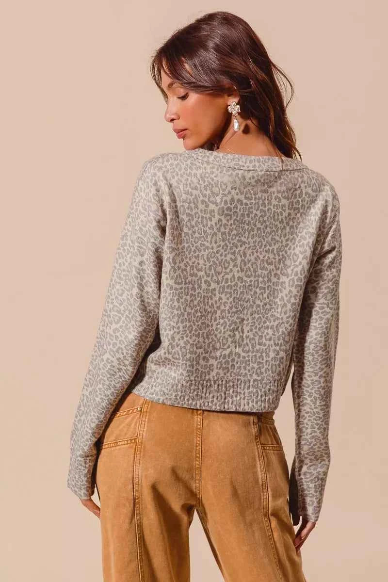 SO ME Two Tone Leopard Vintage Print Button Up Cardigan 3639b963e7874ca59084911a9fbec257-Max-Origin
