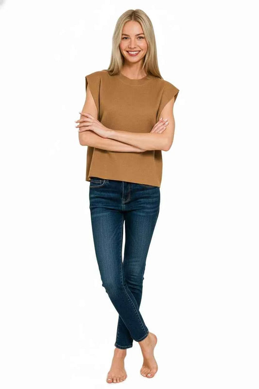 Round Neck Viscose Sweater Vest 365172b1-bea8-4c6a-98e5-0beda2200e1f-Max-Origin
