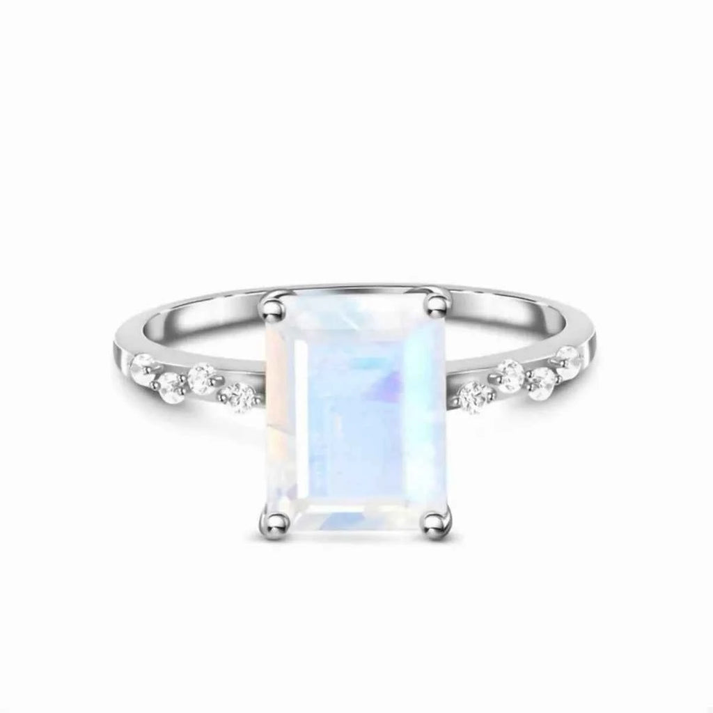 925 Sterling Silver Zircon Rectangle Ring 366664a8-4727-436f-9917-406f9283bc85-Max-Origin