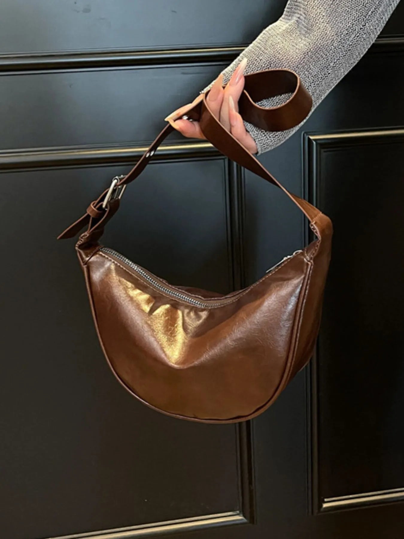Adjustable Strap Shoulder Bag Coffee Color One Size 367e3e84-8239-4fa0-af5d-924447db233b-Max-Origin