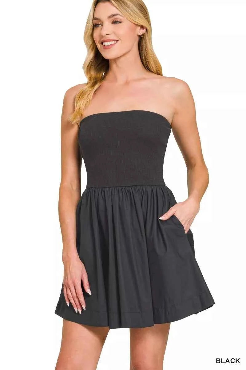 Zenana Combined Knit Tube Top Flare Mini Dress 368e4285fd124c588d0e1e522e0f9d64-Max-Origin