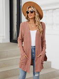 Open Front Long Cardigan Brick Red 3694075fae90449c8085c5857a1cd830-Max-Origin