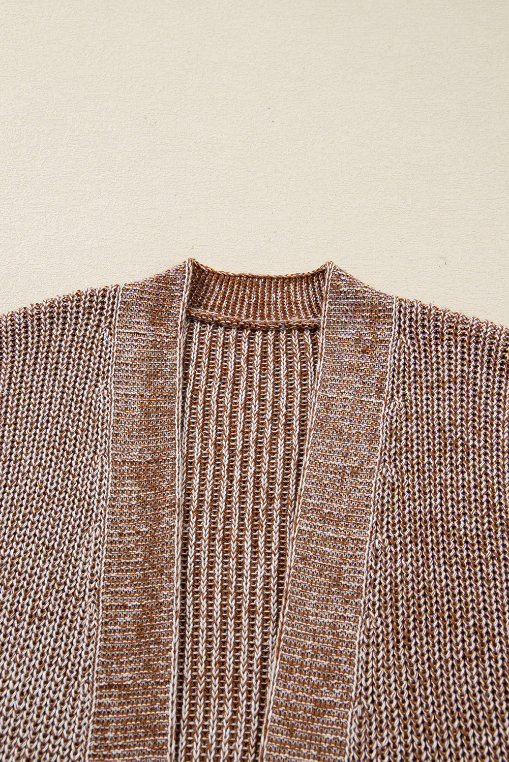 Straw Yellow Open Front Pocket Knit Cardigan 36999a9f224951eb