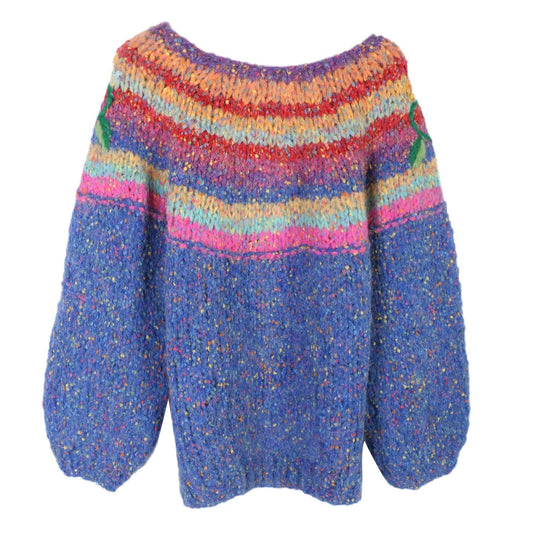 The Sculpted 3D Floral Knit Sweater 36DA9F7A5AE3954C280A277074C84AF8
