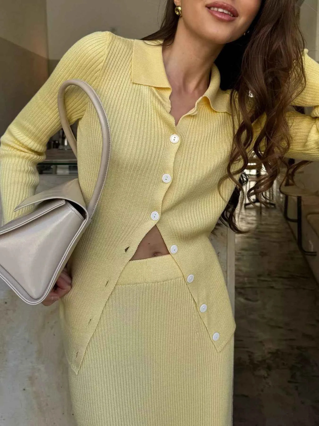 Button Up Knitted Cardigan and Skirt Set 36a09d6a-258e-4011-a4b7-1a76d04a8e33-Max-Origin