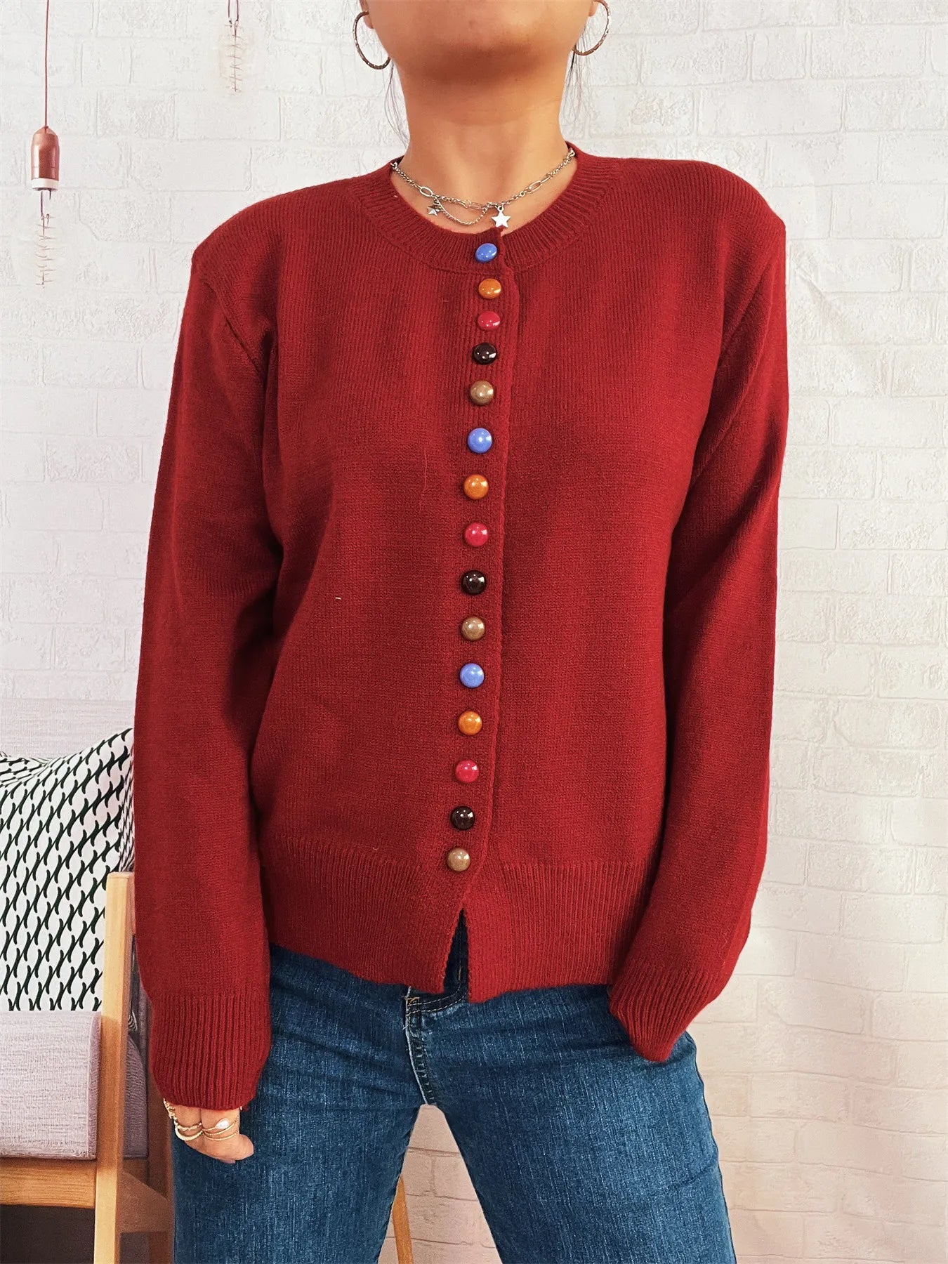 Button Up Long Sleeve Cardigan 36bfc6de81d242fca307f817ef29acfc-Max-Origin