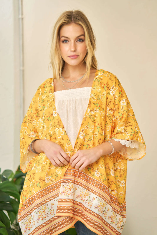 Floral Printed Short Sleeve Loose Fit Kimono Cover Up 36c451b3966e470a9843beca7150a432-Max-Origin