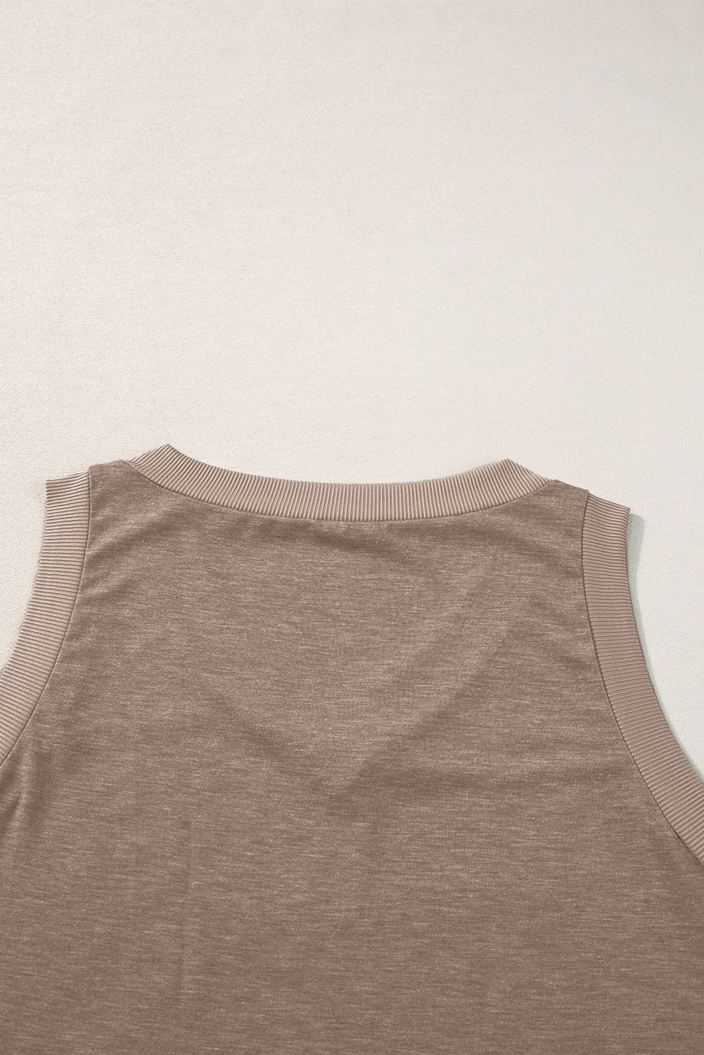 Mist Green Contrast Trim V-Neck Loose Fit Tank Top 36c6f47cd2a266e2