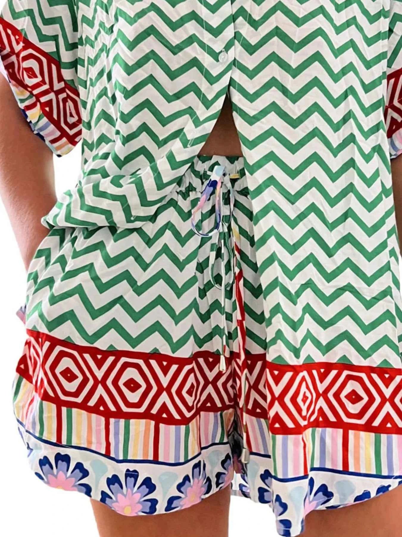 Printed Button Up Shirt and Shorts Set 36eb59b9-4183-486a-8052-48953c8fc654-Max-Origin