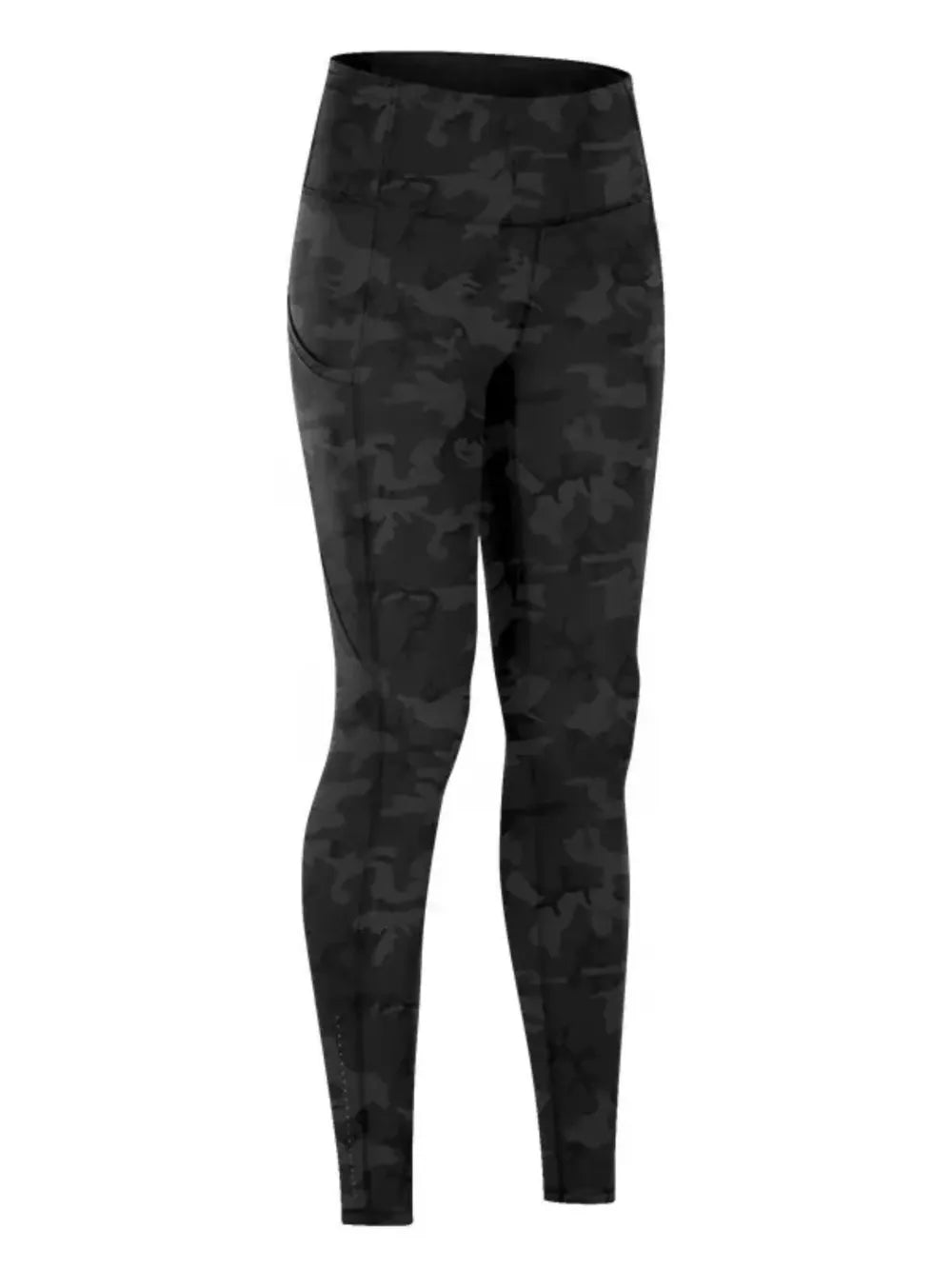 Wide Waistband Sports Leggings Black Camouflage 37003145-87a0-45aa-8363-96e7bd8288f2-Max