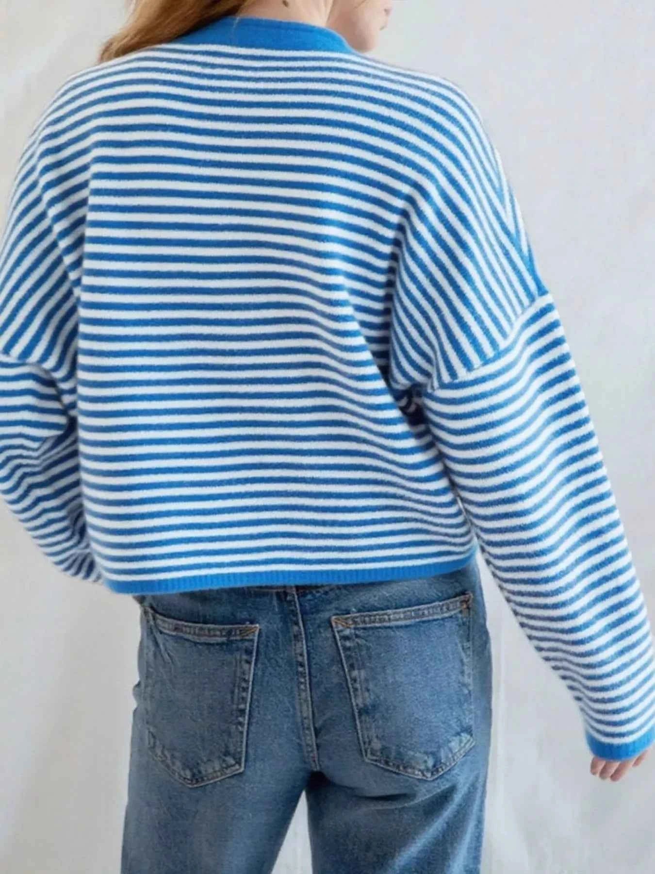 Striped Button Front Long Sleeve Cardigan 3707eeed-08a4-4a6f-a364-22627a3d4a78-Max-Origin