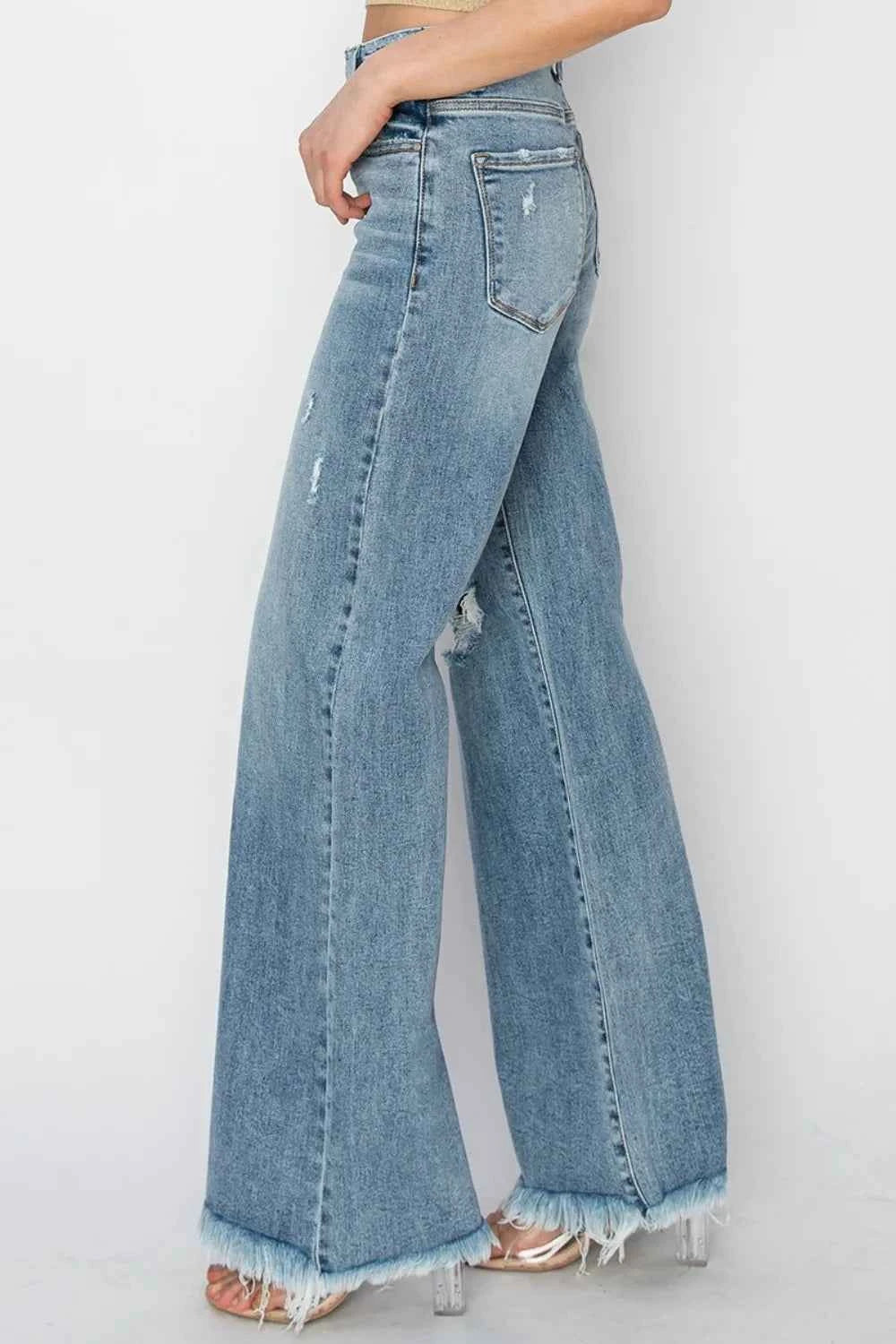 RISEN Mid Rise Button Fly Wide Leg Jeans 37099425-dc7a-48ac-9128-b27abb9d32e0-Max