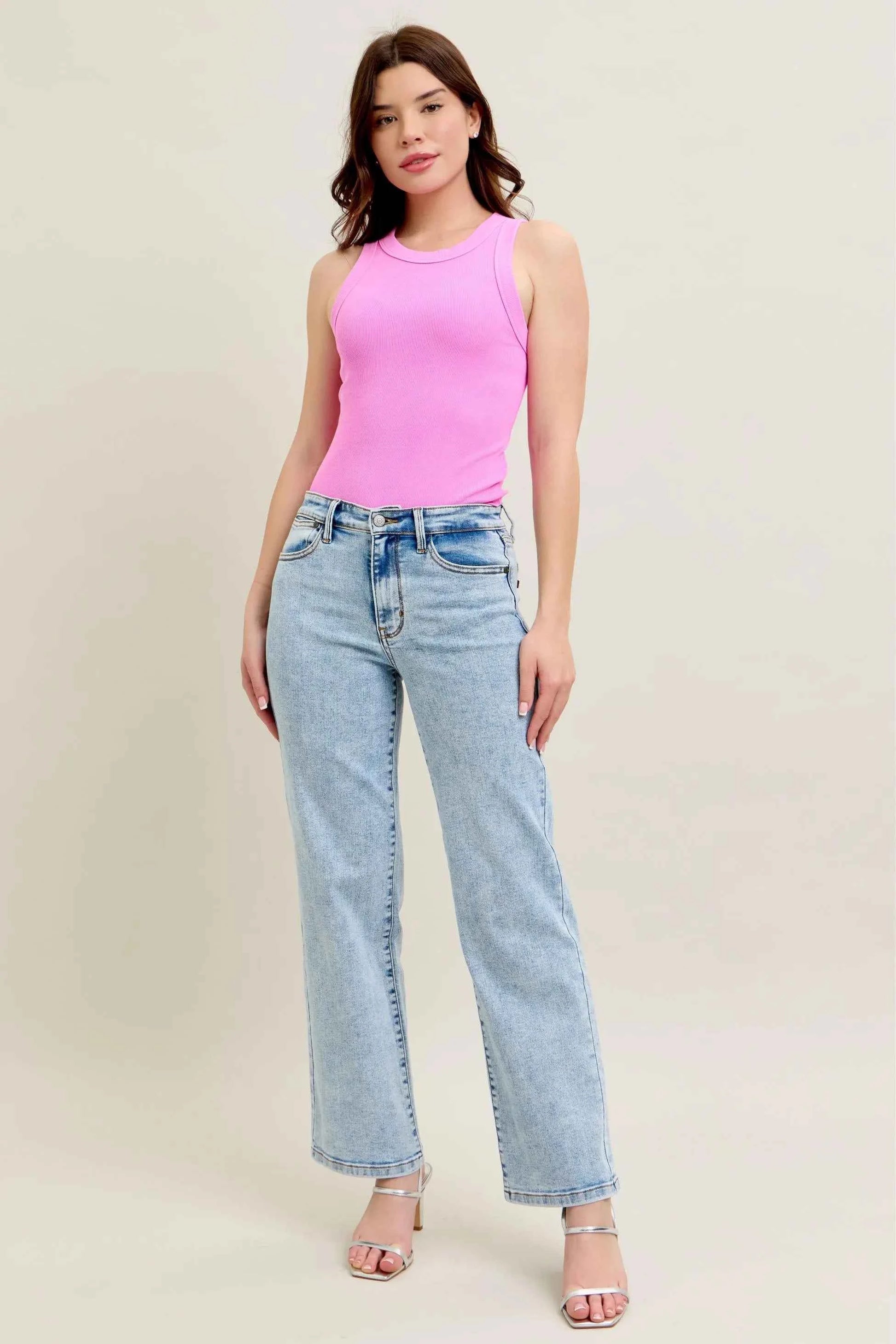 Judy Blue Full Size High Waist Stone Wash Straight Jeans Plus Size 371caf3a2e0141d0974c39277b29276d-Max-Origin