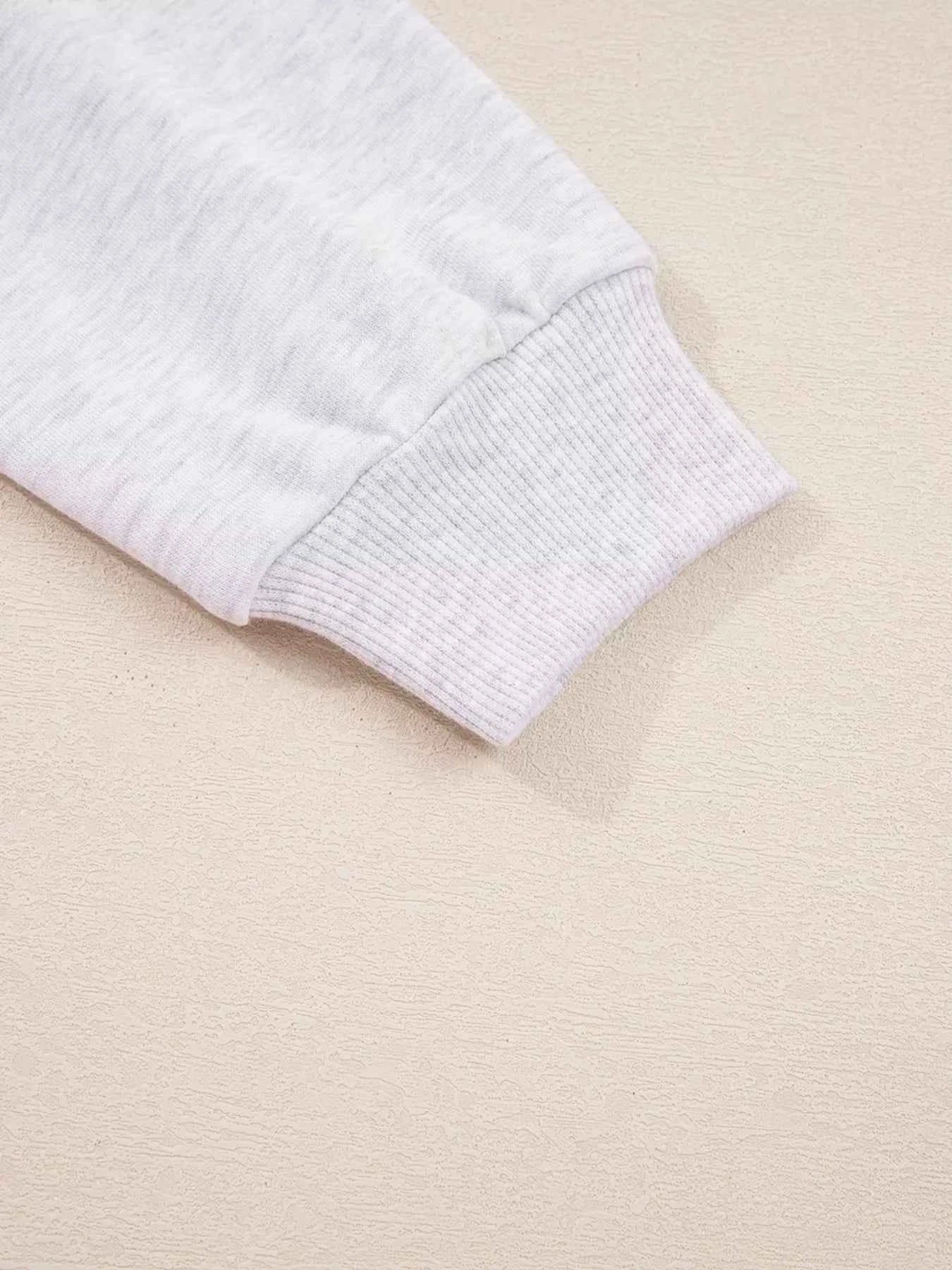 Contrasted Trim Frilled Collar Drop Shoulder Top and Drawstring Pant Set 3743baa3ccda4c83b6cf408548ad3467-Max-Origin