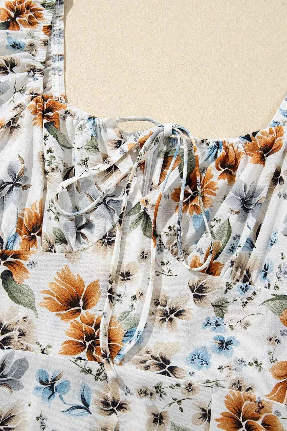 Floral Print Flounce Sleeve Midi Dress 374e5063-7583-4fc2-8b7f-70e78e244eda-Max-Origin