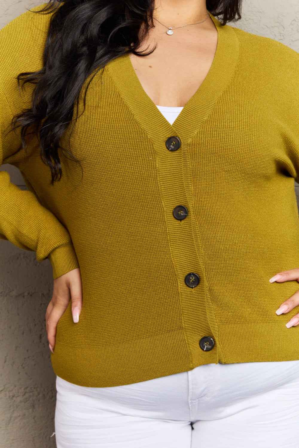 Zenana Kiss Me Tonight Full Size Button Down Cardigan in Chartreuse 374ec9a57e244766b0bd964f91620ae0-Max