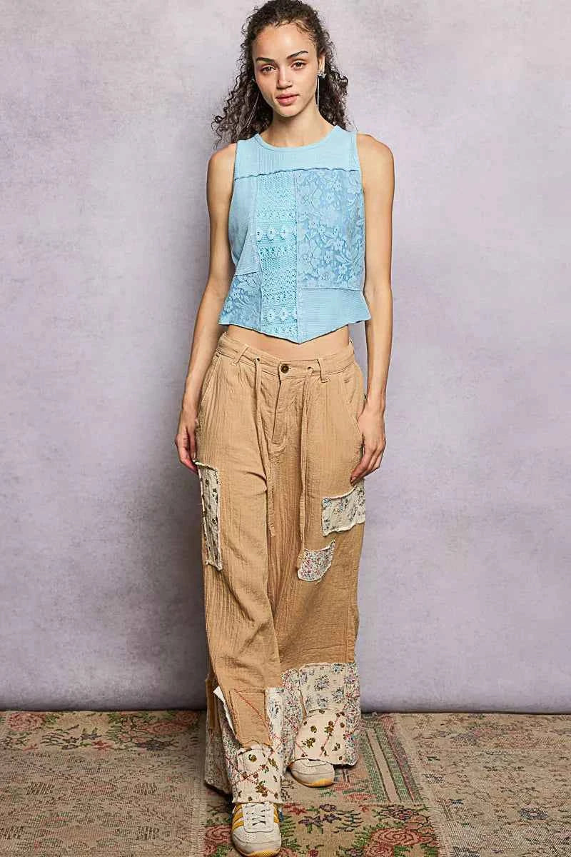 POL Ribbed Round Neck Cropped Tank with Lace Detail 376b05f4-40e8-44a8-85f2-56ac9b3a449c-Max-Origin