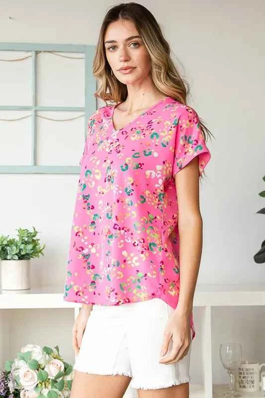 Heimish Full Size Animal print V-Neck Short Sleeve T-Shirt Plus Size 37810bc5-50f5-41ea-8f99-f516b7bc97fa-Max