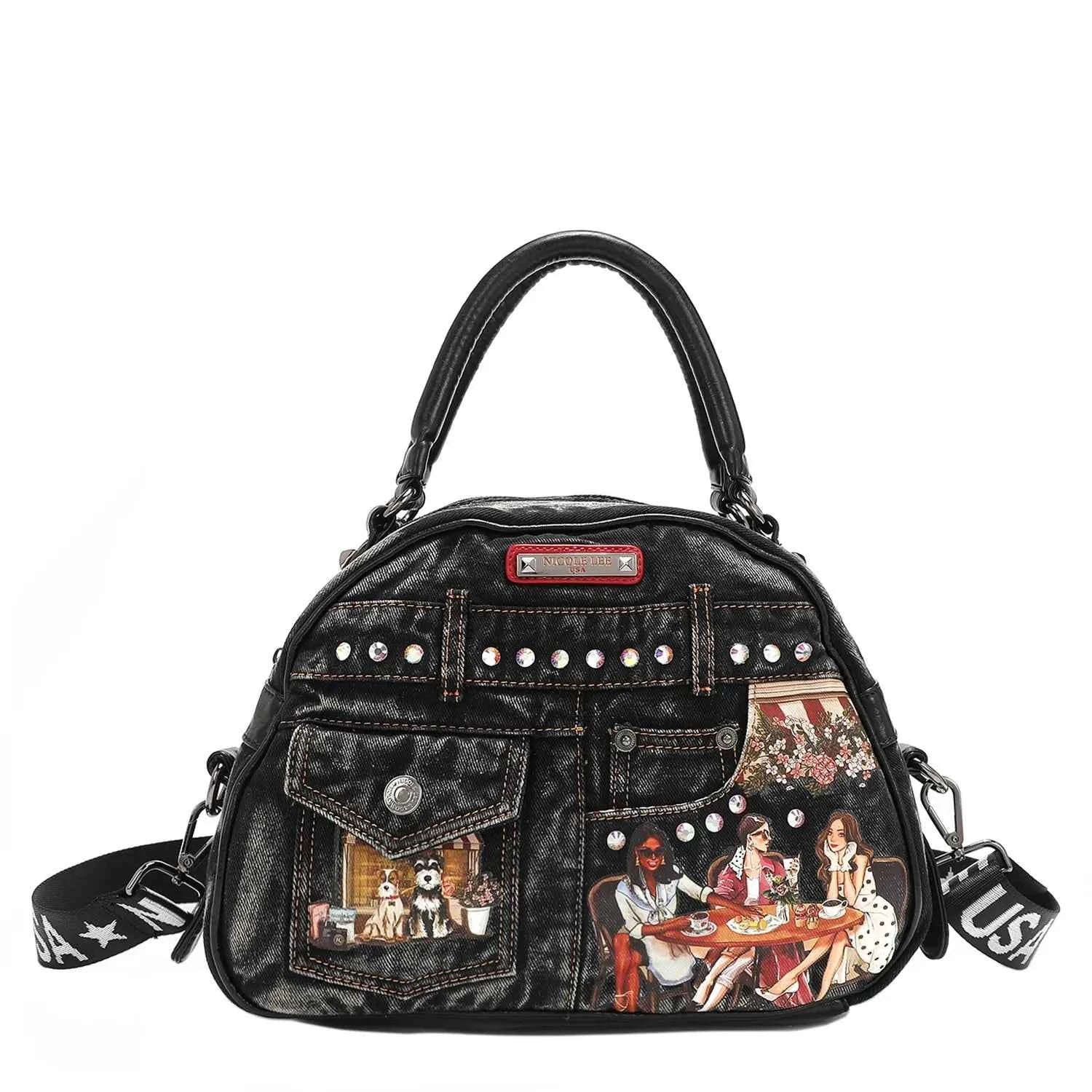 Nicole Lee USA Denim Sisters Secret Dome Handbag SISTERS SECRET One Size 378909ad3f74479b87f3fd5e3ac4664b-Max-Origin