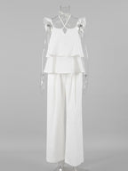 Layered Ruffled Cami and Pants Set 378eed0969fd4715972b401728f80013-Max