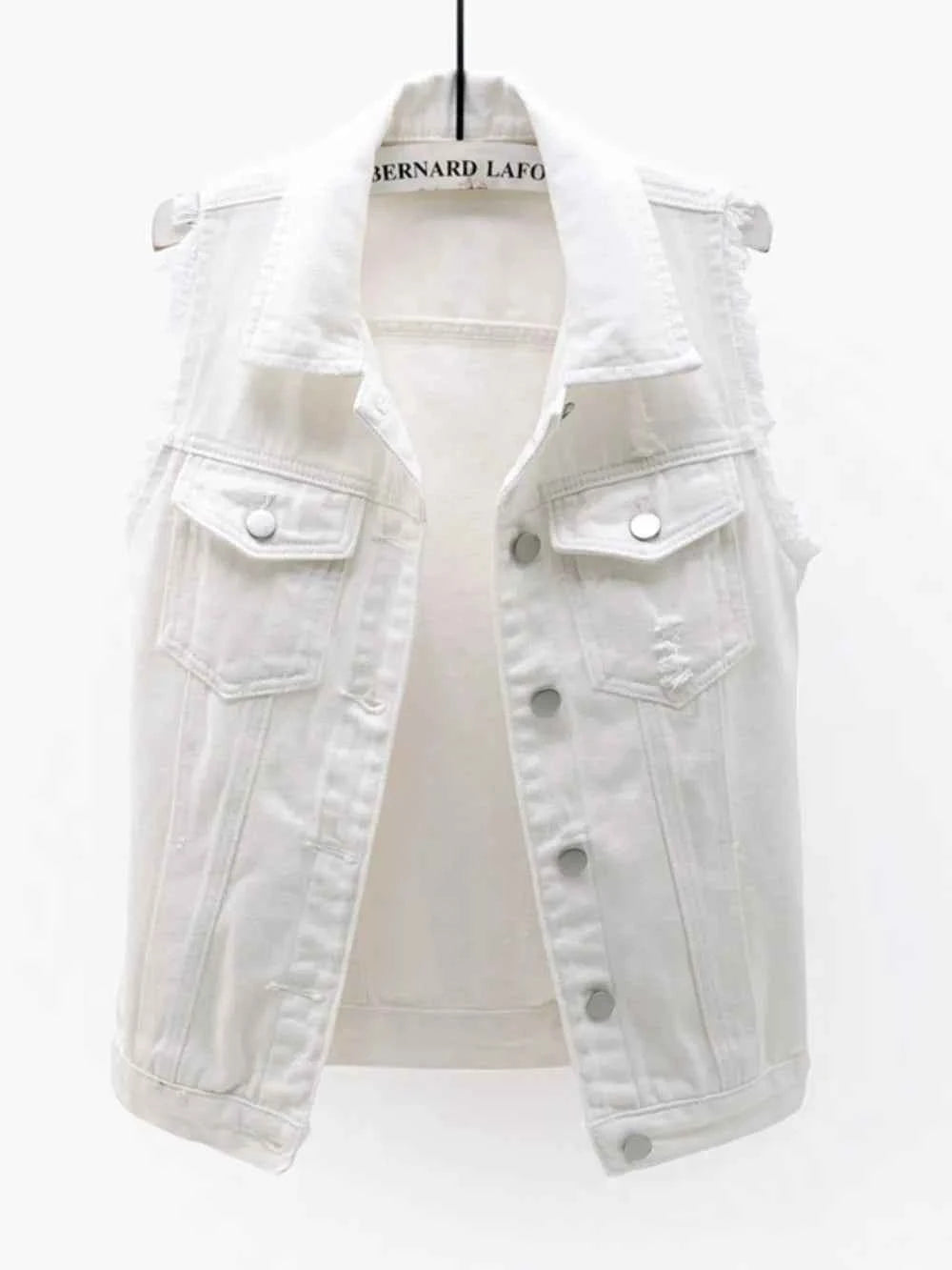 Full Size Button Down Raw Hem Sleeveless Denim Jacket Plus Size 37bee866-e758-457c-86b9-d931d44983ad-Max