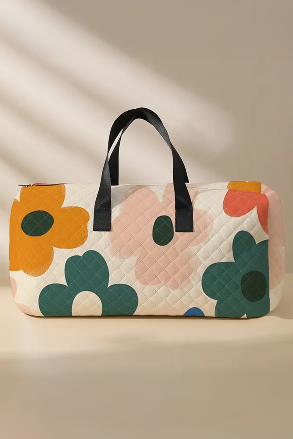 White Floral Quilted Tote Bag White ONE SIZE 37c67827734f0cc0