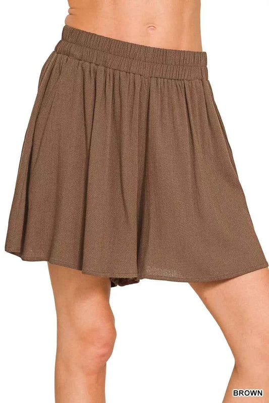 Woven Elastic Band Shorts With Pocket 37cd568dc56b461c96b56727c8d6b6e5-Max-Origin
