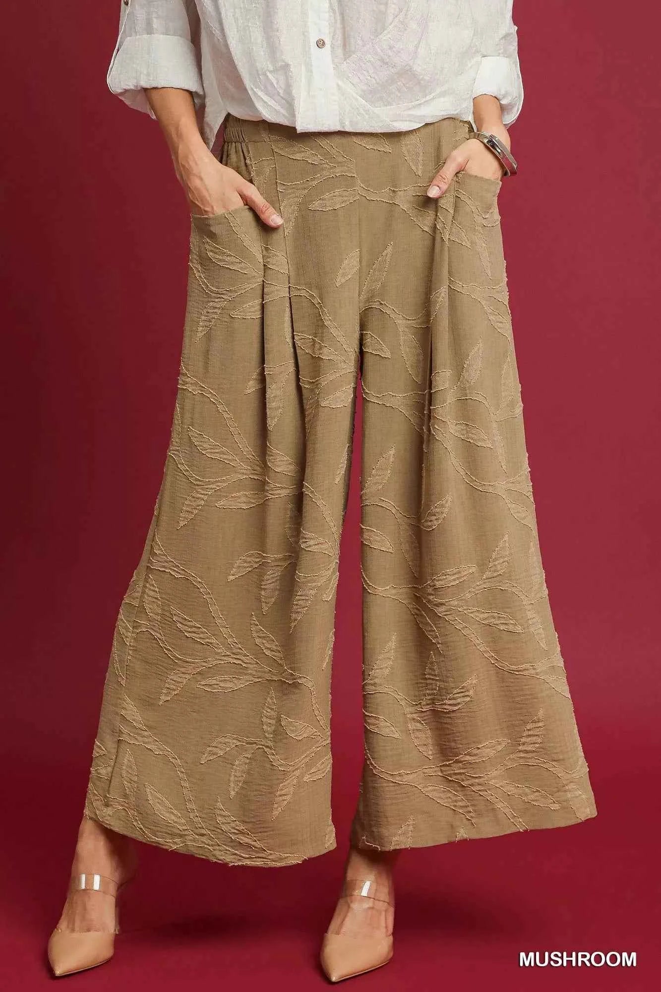 Jacquard Wide-Leg Pants MUSHROOM 37cdf28c-b54e-4ef9-be0f-e5cbd379821e-Max-Origin