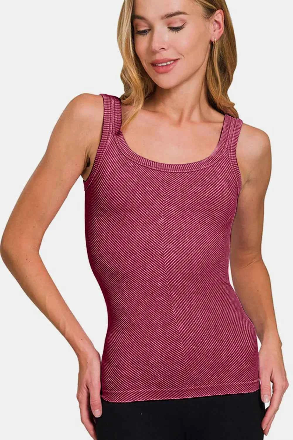 Zenana Ribbed Scoop Neck Tank 37d0ed2b-c36a-4f25-92a3-da1d3f54e39e-Max