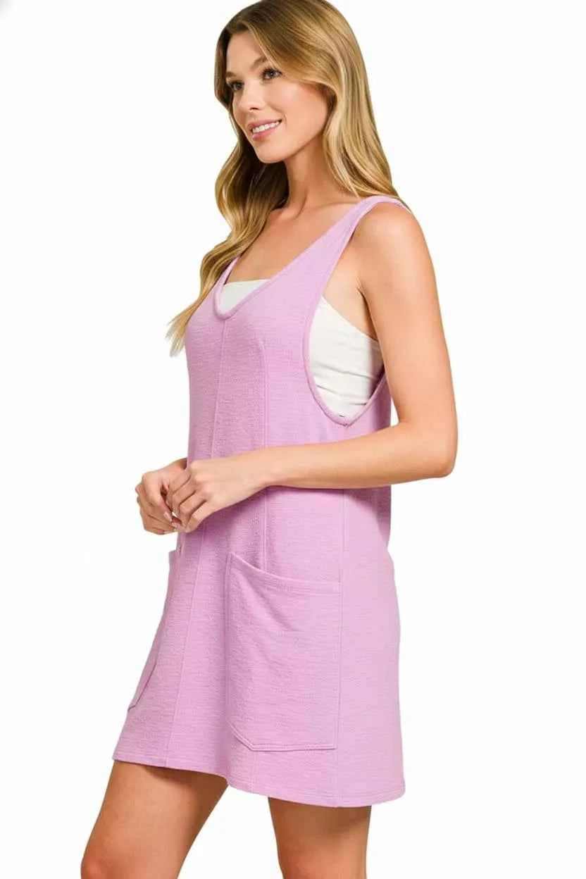 Zenana Washed Slub Adjustable Strap Overall Dress 37df1c4b-367d-4098-8841-ed2d2f226477-Max-Origin