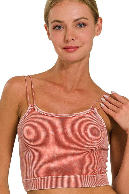 Zenana Washed Ribbed Seamless Double Strap Brami RUST 37e1ee0e-5126-444b-9008-82c7340cdd4c-Max-Origin