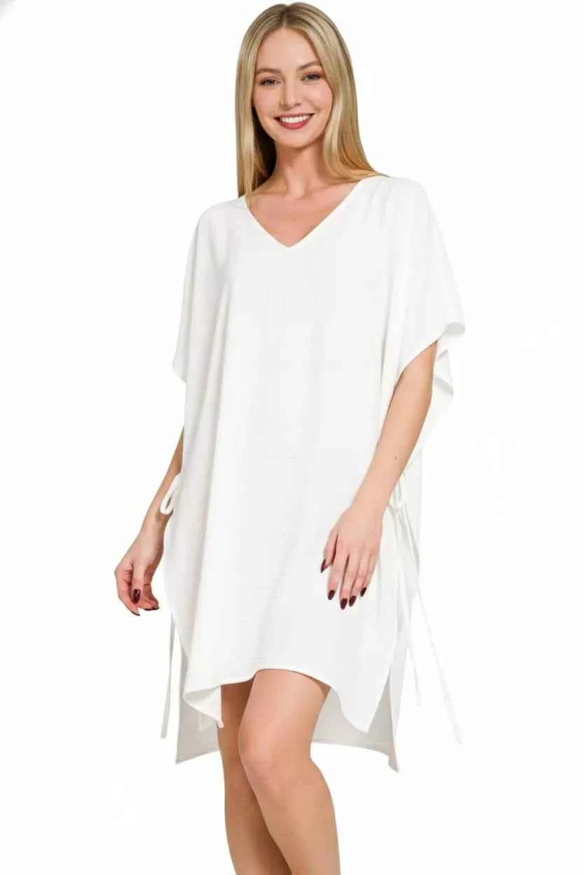 Zenana Woven Airflow Tie Side Cover Up 37e93b55-1355-4549-9bac-169c3f6db86f-Max-Origin