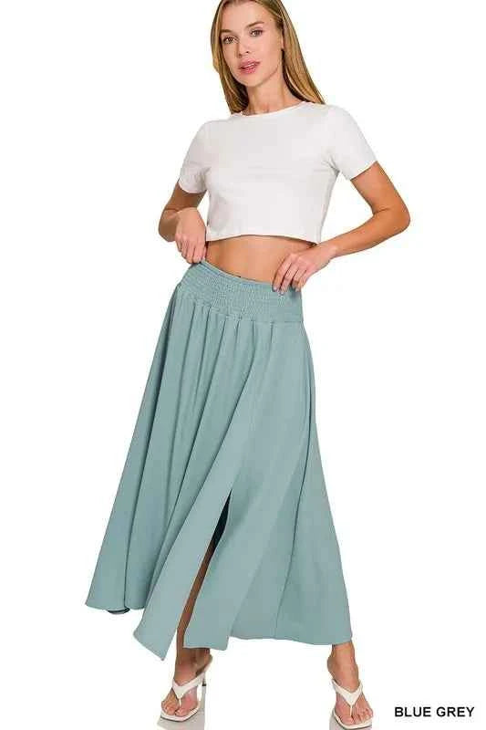 Zenana Heavy Woven Span Crop Tee & Skirt Set 37f8b9675e984edcb0f9b1037705e9fe-Max-Origin