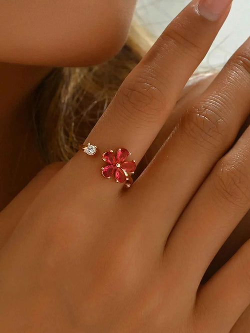 18K Gold-Plated Stainless Steel Zircon Flower Ring Blush Pink 7 37ffd16b-285a-4eb8-8f66-db6e84cd8964-Max-Origin