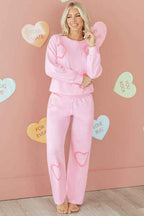 Valentine Chenille Heart Top and Pants Set 380be2d1-a544-4279-95f7-35b56be00794