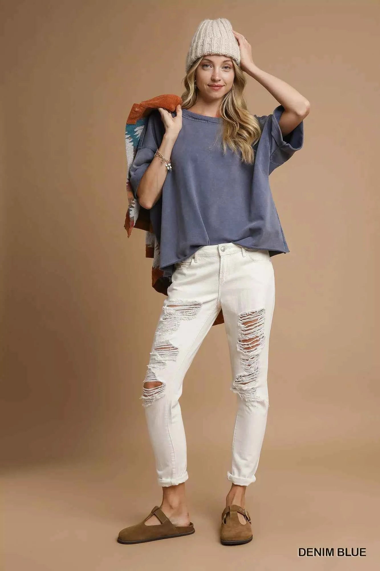 Umgee Mineral Wash Round Neck Top 380ed02d-0dfb-494b-9676-e2a2c8e19e2b-Max-Origin