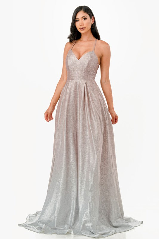 Glitter ombre prom dress – lace-up back chiffon evening gown for women Taupe 3846c5ed-f4c4-4161-bfad-98eeadad376d