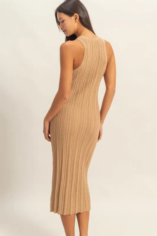 Round Neck Bodycon Ribbed Knit Dress 3864be2fe3c44e4888094471419ef809-Max-Origin